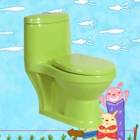 绿色儿童马桶坐便器专业生产厂家，儿童卫浴领导品牌卡兰苏卫浴